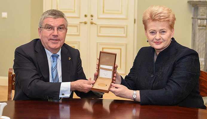 IOC PRESIDENT CELEBRATES LITHUANIAN NOC ANNIVERSARY - SPEAKS AT WOMEN'S LEADERSHIP CONFERENCE