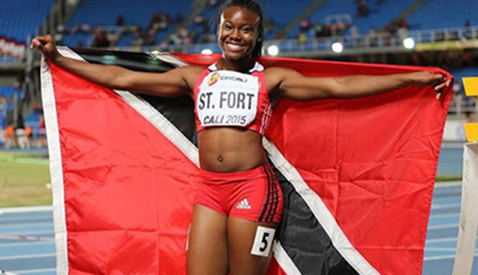 Khalifa St Fort...the T&T sprinter impressed at the Flow Carifta Games again, winning the Girls' Under-20 100 metres dash in 11.56 seconds yesterday in Curacao.