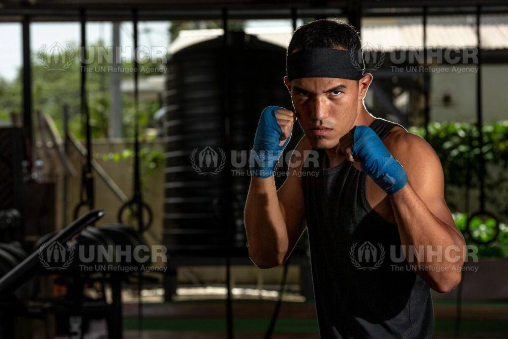 Even after Venezuelan boxer Eldric Sella was forced to flee, he never lost sight of his Olympic dreams. © UNHCR/Jeff K. Mayers