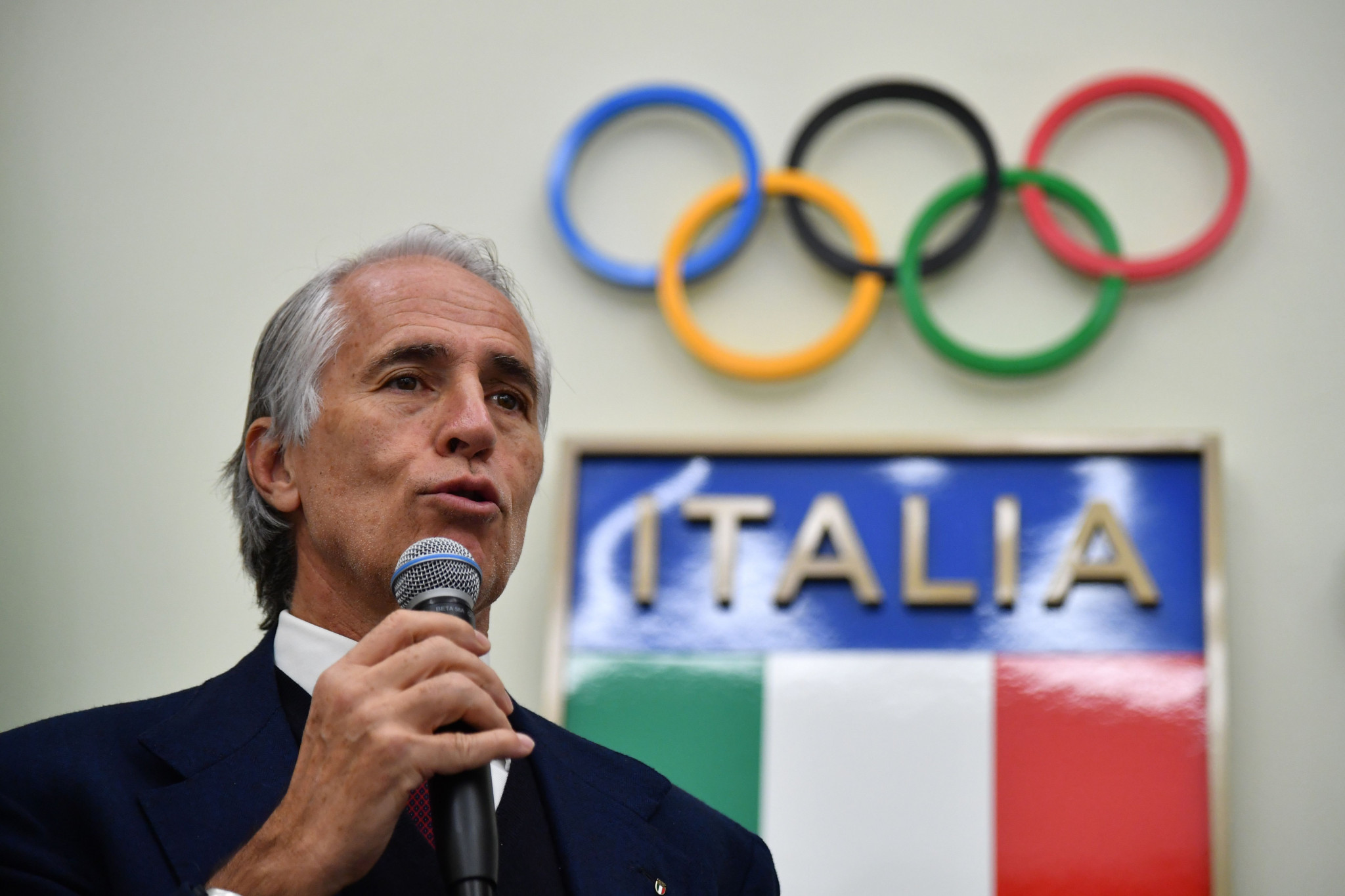 Italian NOC President Giovanni Malagò says his organisation will "never" seek vaccines for Tokyo 2020-bound athletes ahead of more vulnerable citizens ©Getty Images